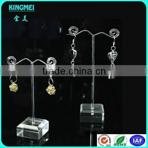 Good quality promotional L shape acrylic earring display stand