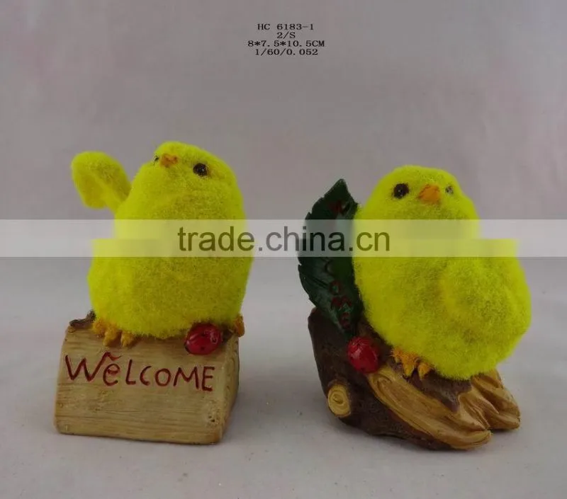 pile coating chick statue for russia new year symbol decor