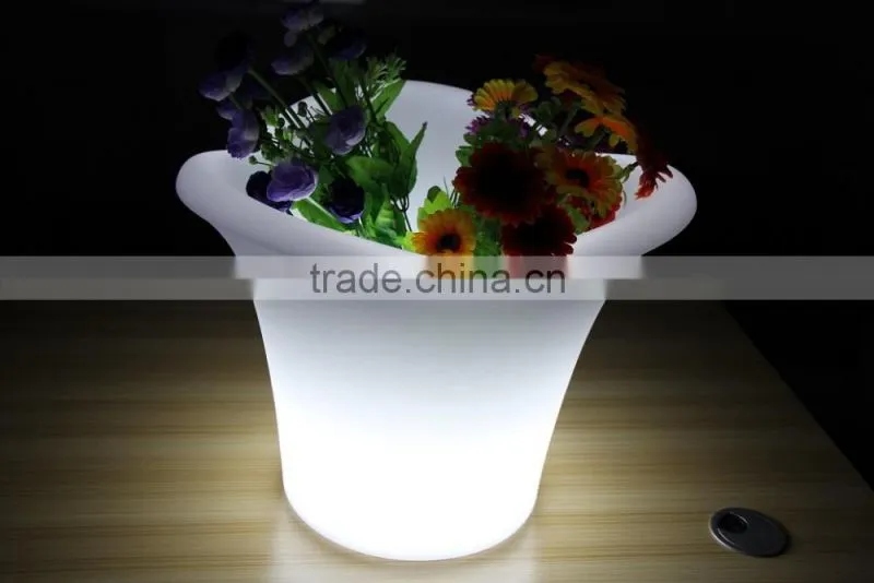 RGB color changing illuminated plastic ice bucket led lighting flower pots