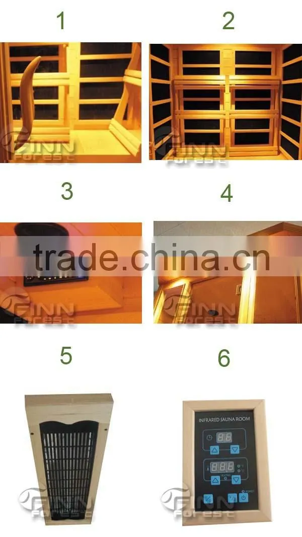 Outdoor 2-3 person use wooden sauna room home sauna