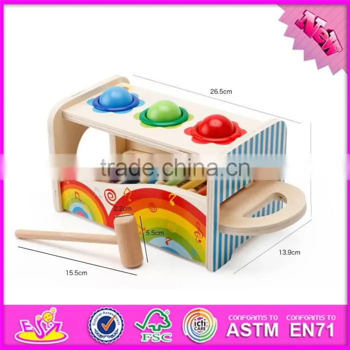 2017 new products multi-function toy wooden musical toys for infants W07A117