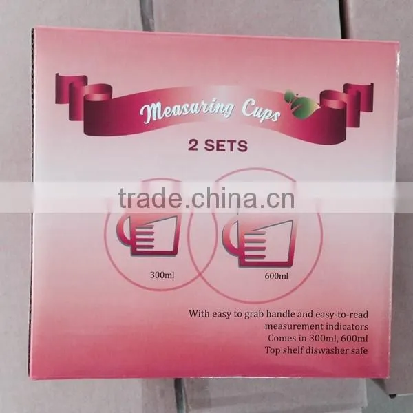 MJ-0360 300ML And 600ML Graduated plastic measuring cup