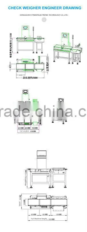 High quality check weigher machine with ejector system