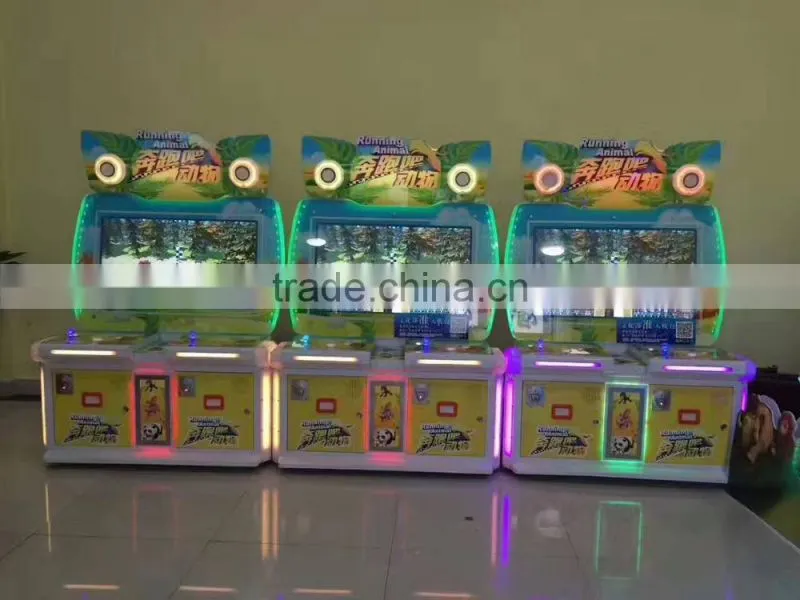 Most popular coin operated running aanimal redemption ticket game machine for sale