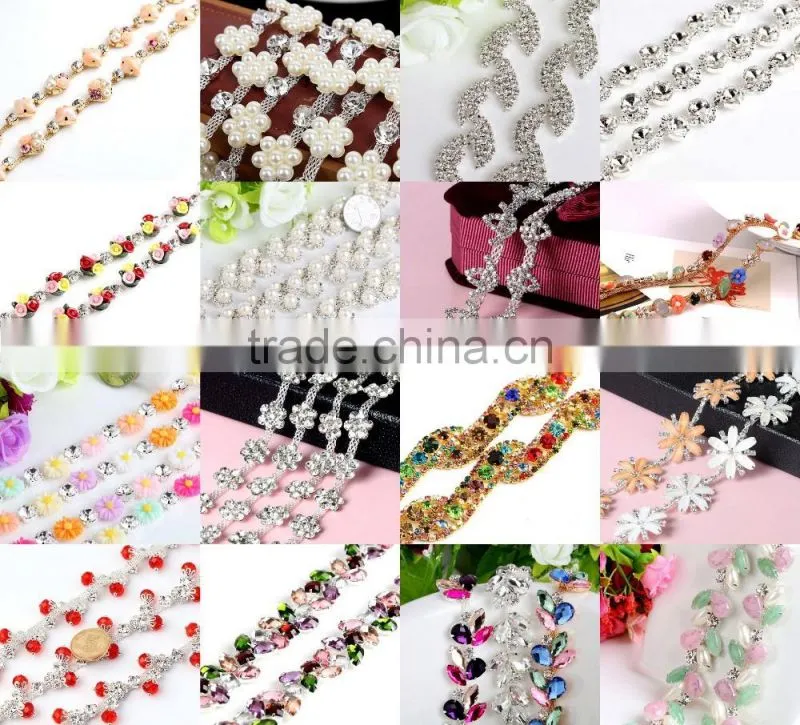 glass chaton + rhinestone fashion chains