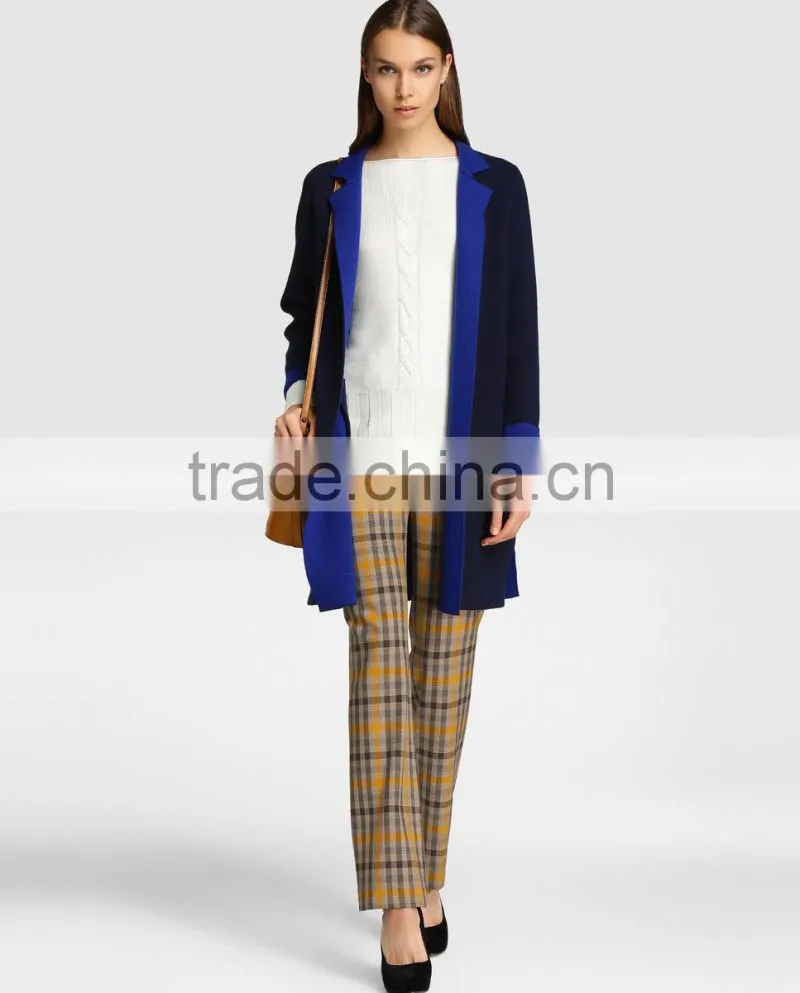 Double Women Coat Roberto Verino in Navy Blue Color Coat Model Long Jackt Coat Wgholesale Custom Clothing OEM