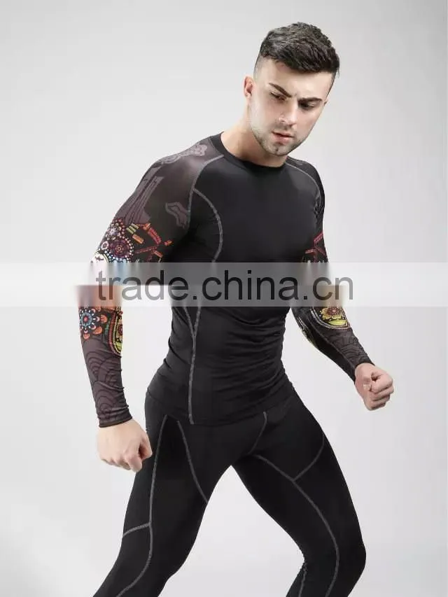 Hongen apparel Custom Rash Guard Sublimated With Cheap Price