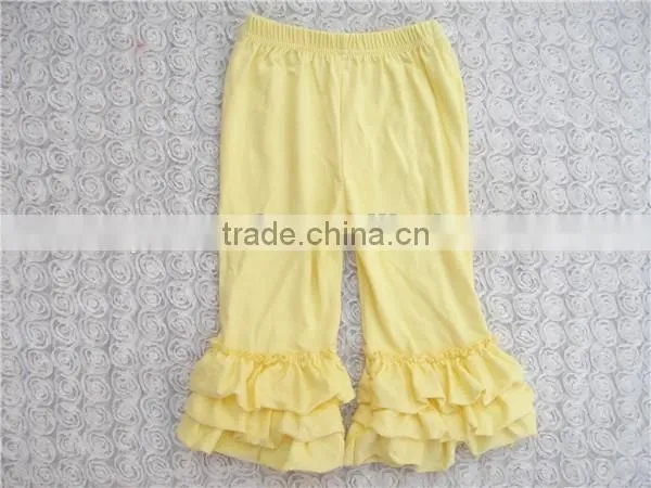 Best Selling Solid Color Baby Girls Fall Ruffle Pants