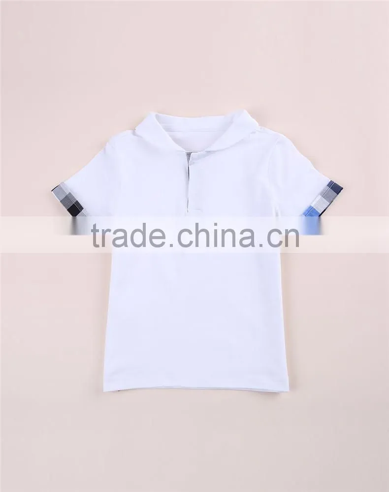 Boys Gender Knitting,Plain Dyed Children Polo t shirt the sleeves with lace