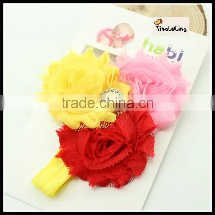 white black pink flowers baby hairband headwear 1.5X 36cm TLLC-49