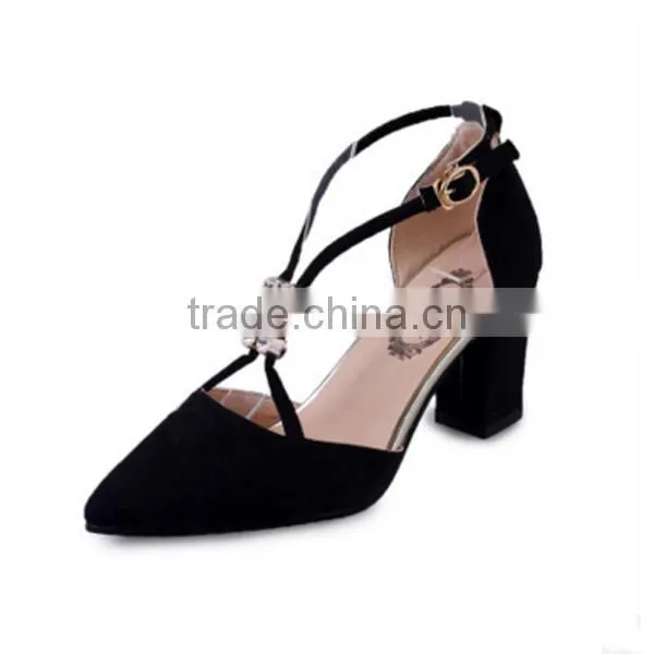 F20010H Pointed suede shoes women new design women dress shoes high heel hollow ouot shoes
