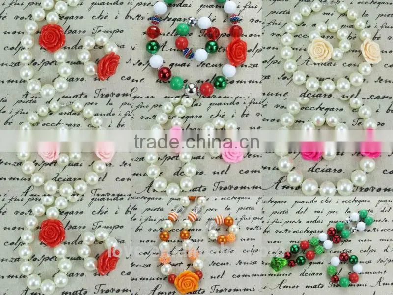 Boutique Ivory Pearl Bead CHUNKY NECKLACE and BRACELET SET Wholesale