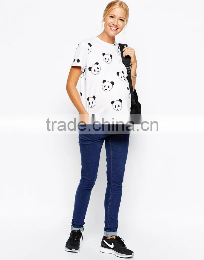 Maternity Exclusive T-Shirt in Panda Print