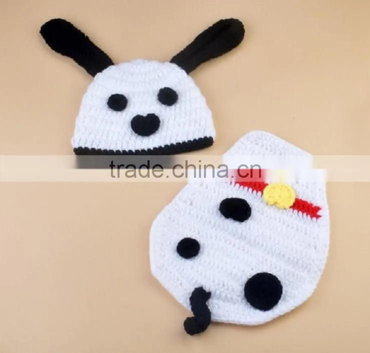 Knitted Animal Hats soft and colourful yarns Handmade baby clothing newborn crochet knit beanie hat set photography prop