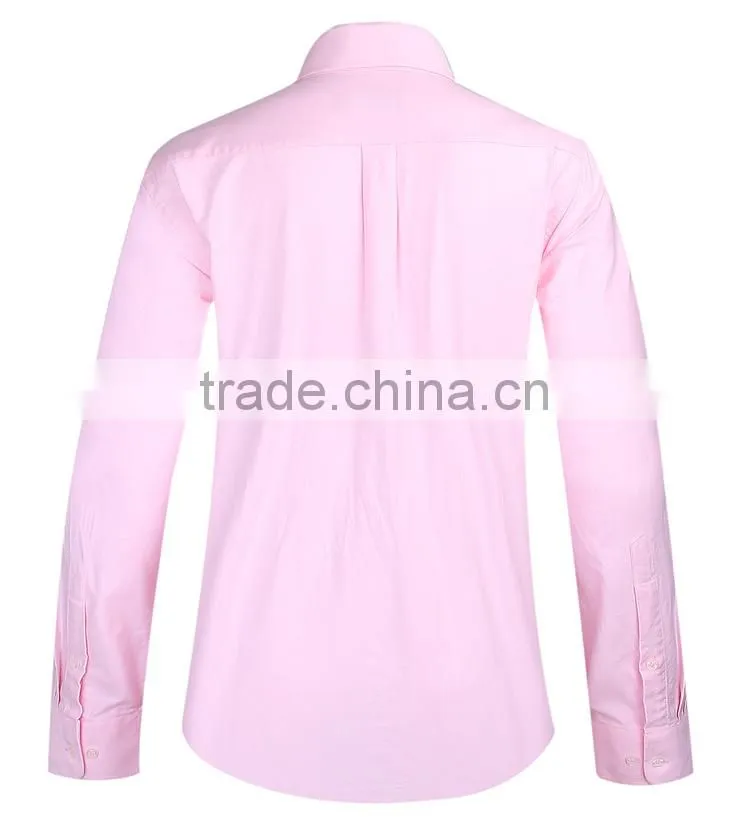 New Trend Oxford men's long sleeve solid casual shirt