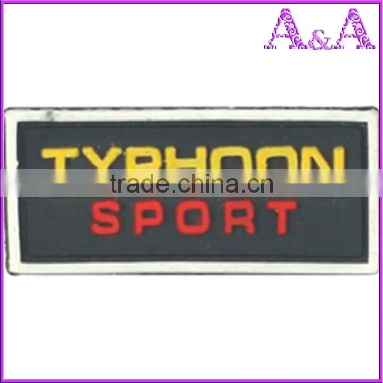 Custom silicone 3d rubber clothing label for clothes, shoes
