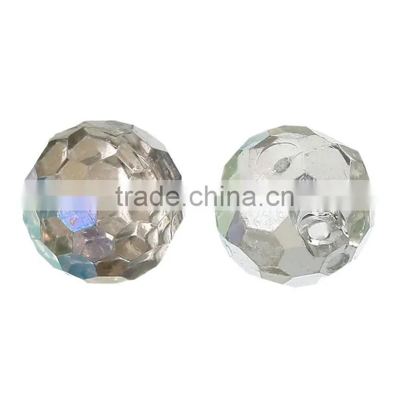 Discount Faceted 11mm Ball Single Hole Acrylic Button OEM Accepted