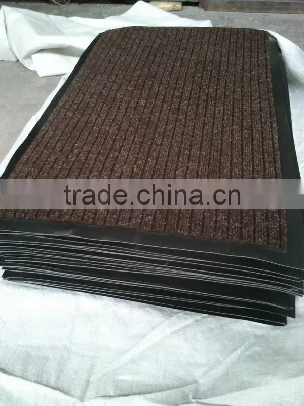 needle punched ribbed non-woven carpet with pvc backing