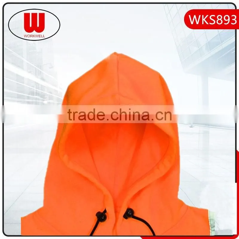 Mens full zippers hi vis hoodie