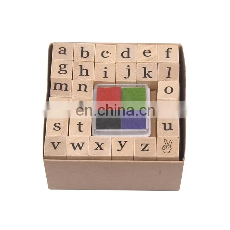 2017 Hot Sales Custom Kids Rubber Stamp Letters Embossing Stamp Kit