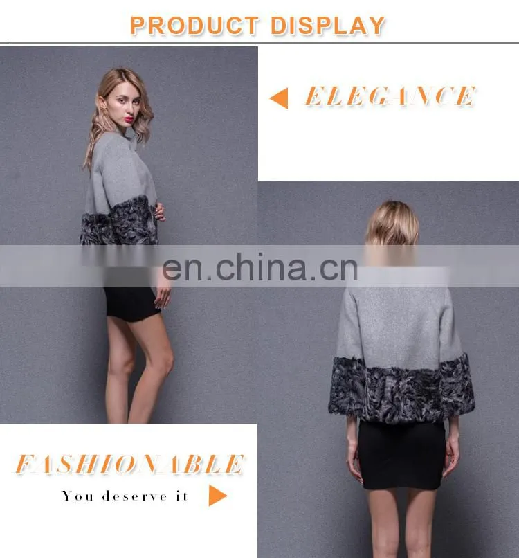 Hot Sale Factory Directly Women Grey Cashmere Coats