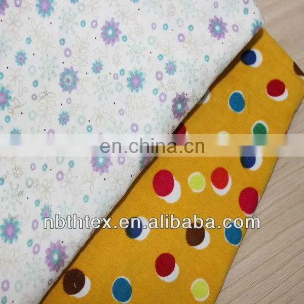 corduroy cotton printed fabric