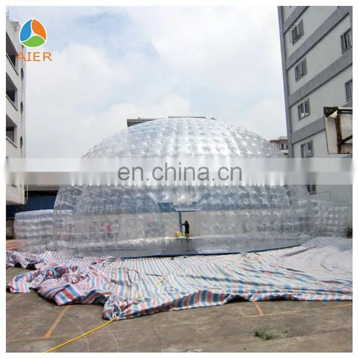 Transparent outdoor camping double layer bubble dome tent
