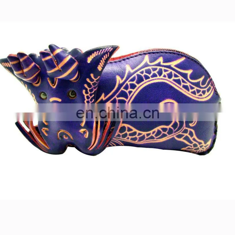 promotional dragon key chain coin purse wholesale women genuine leather coin purse MCP-0080
