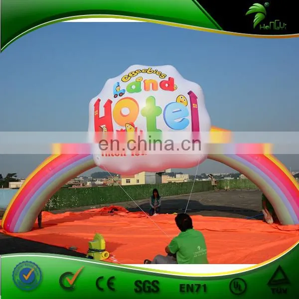 Vinyl Advertising Inflatable Rainbow Arch , Inflatable Entrance Archway for Promotion Event