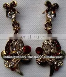 Fashion jewelry rhinestone earrings manufacturer, Fashion jewellery rhinestone earrings exporter