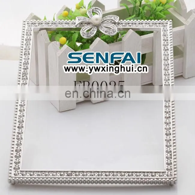 Shining love flower rhinestone photo frame, funny photo frame 2014, wedding photo frame