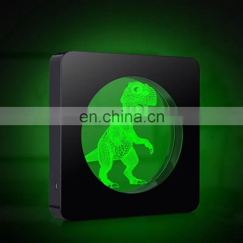 Creative lighting frame lamp 3D acrylic led sleeping night light for bedroom