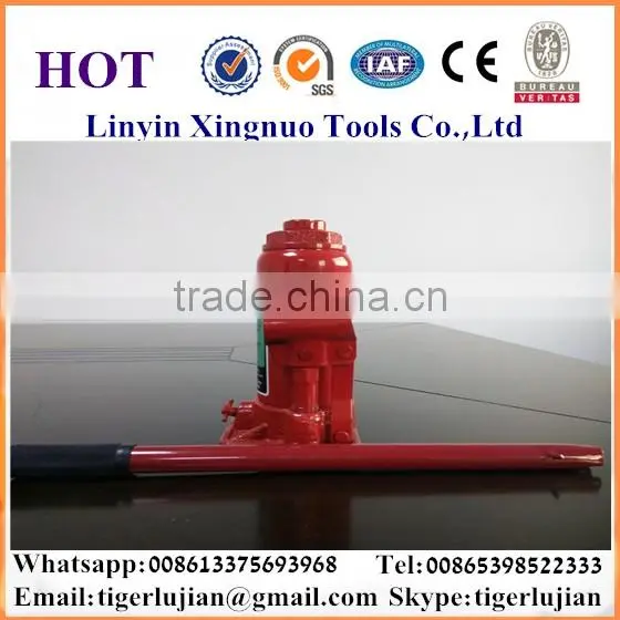 2016 arrival hot selling in China famous brand name Xingnuo 10-ton capacity hydraulic red color bottle jack/hydraulic jack