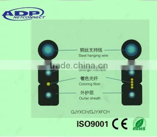 Self-supporting FTTH Fiber Optical Cable GJYXCH g657A Fiber 1-4 Cores
