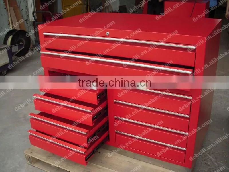 Industrial stage red color 10-drawer Tool Cabinet box