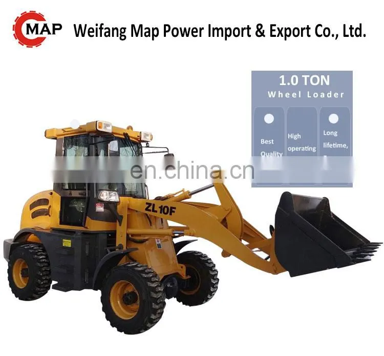 China ZL10F mini wheel loader scoop mini front end loader for sale