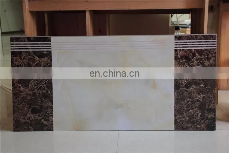 Marble Glazed Finish Stair Tiles,Ceramic Anti Slip Stepping Stairs Flooring Tiles