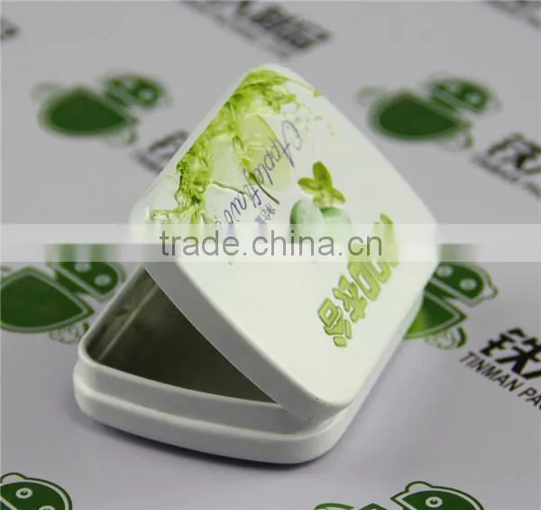 rectangle shape metal tin plate chewing gum box