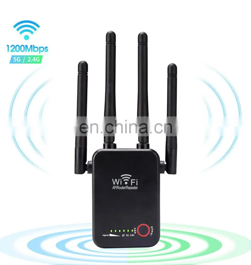ALLINGE MDZ3113 Long Range Wireless Wifi Repeater 1200mbps Amplifier Signal Antennas Booster With Different Plug