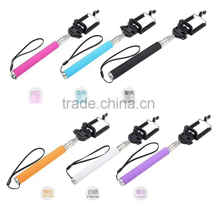 2015 hot selling bluetooth selfie stick with bluetooth remote shutter button