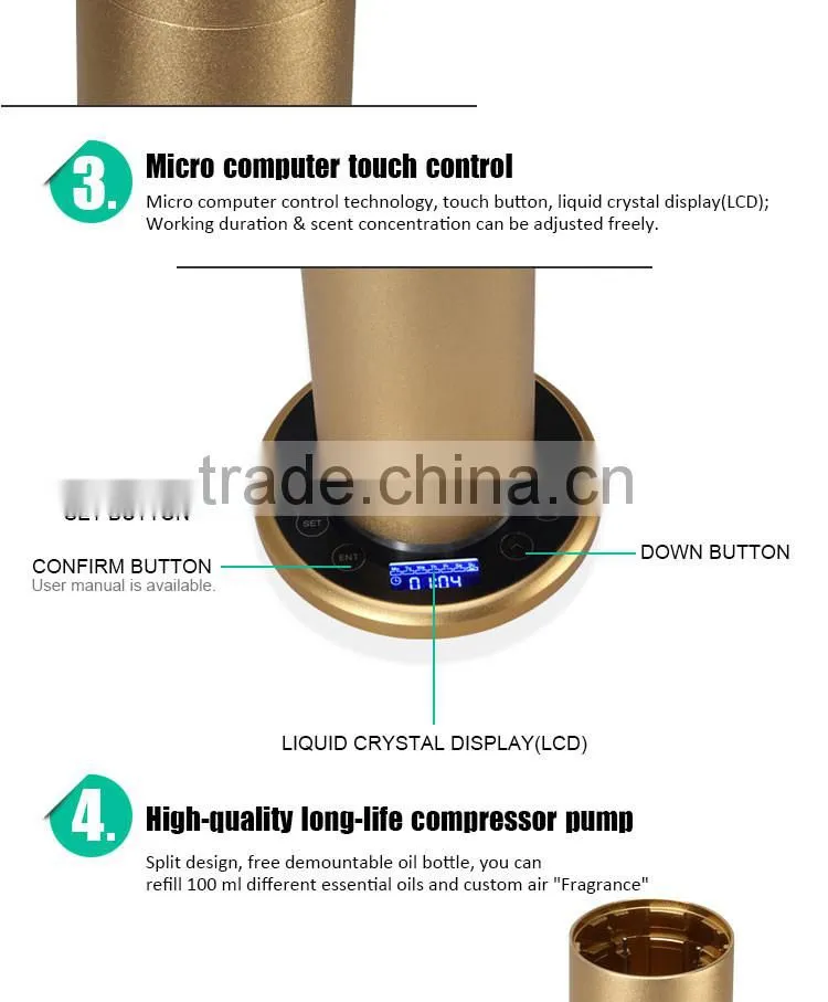 timing portable essential oil diffuser / electrical refillable portable aroma diffuser YK5290