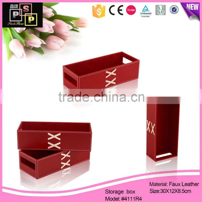 Whloesale Toy Storage Organizer Multipurpose Leather Storage Box