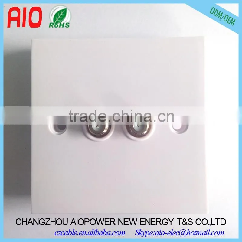 86mm 1 Way 9.5mm female socket coaxial TV Type Connector Solderless Wall Plate