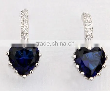 fashion earring Real Platinum Plated Luxury Hoop Earring Zircon Fashion earrings