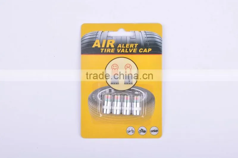 Tire pressure indicator cap, tire pressure monitor
