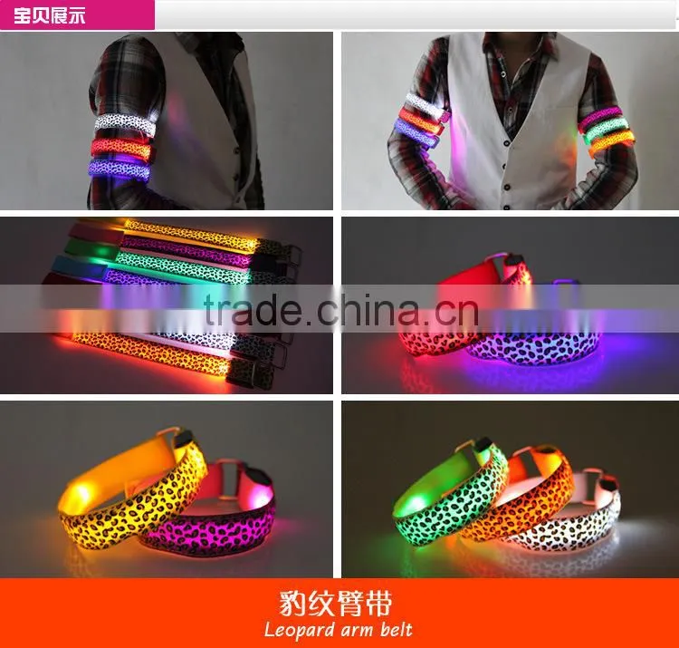 Cycling & Mountain Climbing Zebra Print Glowing Led Armbands