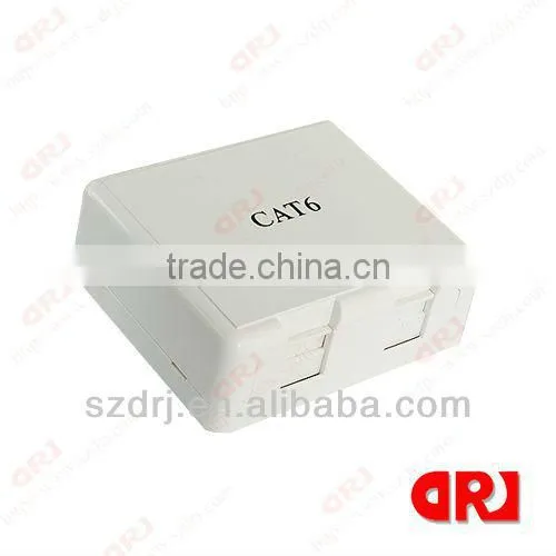 cat5e double ports surface mount plastic electrical boxes
