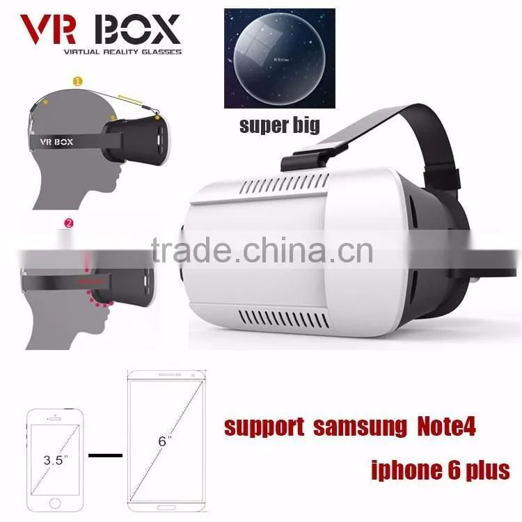 Head Mount Hot selling VR box 3D google glasses for samsung S7 and S7 edge