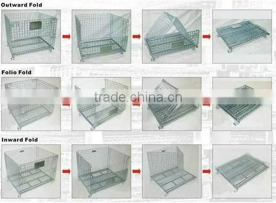Metal galvanized steel cage mesh pallet