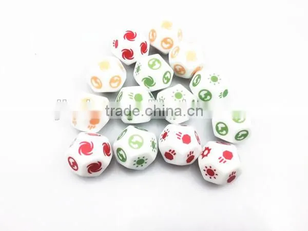 custom 12 sided printed dice